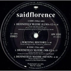 Saidflorence - Saidflorence - Definitely Maybe - Epic