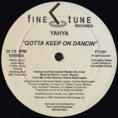 Yahya - Yahya - Gotta Keep On Dancin - Fine Tune