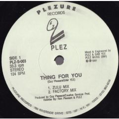 Plez - Plez - Thing For You - Plezure