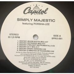 Simply Majestic / Kim Appleby - Simply Majestic / Kim Appleby - Destiny / Don't Worry - Capitol Records