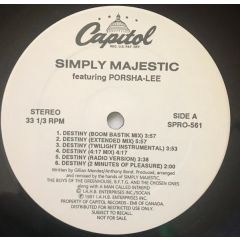Simply Majestic / Kim Appleby - Simply Majestic / Kim Appleby - Destiny / Don't Worry - Capitol Records