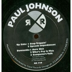 Paul Johnson - Paul Johnson - Stop Trippin' - Relief Records