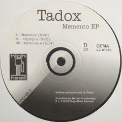Tadox - Tadox - Memento EP - High Head