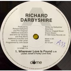 Richard Darbyshire - Richard Darbyshire - Wherever Love Is Found - Dome