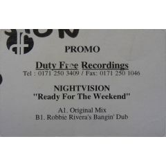 Nightvision - Ready For The Weekend - Vc Recordings