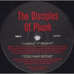 Disciples Of Phunk - Disciples Of Phunk - I Want It Right - Catch 22