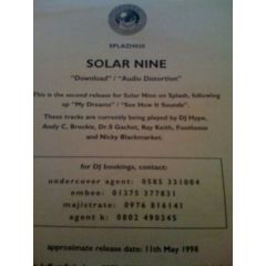 Solar Nine - Solar Nine - Download / Audio Distortion - Splash Recordings