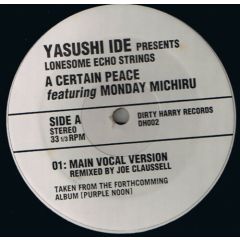 Yasushi Ide - Yasushi Ide - A Certain Peace - Dirty Harry Records