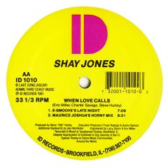 Shay Jones - Shay Jones - When Love Calls - ID Records
