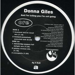 Donna Giles - Donna Giles - And I'm Telling You I'm Not Going - ORE