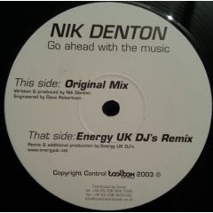 Nik Denton - Nik Denton - Go Ahead With The Music - Toolbox