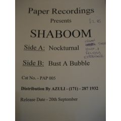 Shaboom - Shaboom - Bust A Bubble - Paper Recordings