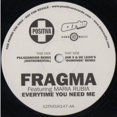 Fragma Ft Maria Rubia - Fragma Ft Maria Rubia - Everytime You Need Me (Remixes) - Positiva