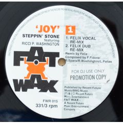 Steppin' Stone Featuring Ricci P. Washington - Steppin' Stone Featuring Ricci P. Washington - Joy - Fat Wax