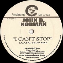 John B. Norman - John B. Norman - I Can't Stop - Contagious Records