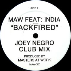 Maw Feat India - Maw Feat India - Backfired - MAW Records