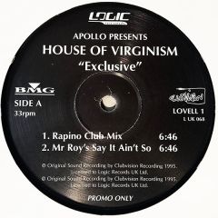 Apollo Presents House Of Virginism - Apollo Presents House Of Virginism - Exclusive - Logic Records