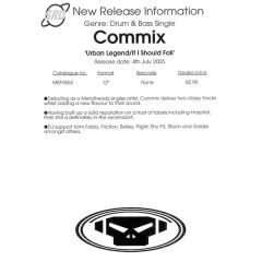 Commix - Commix - Urban Legend / If I Should Fall - Metalheadz