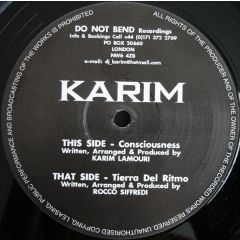 Karim - Karim - Consciousness - Do Not Bend 