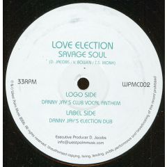 Savage Soul - Savage Soul - Love Election - West Palm Music