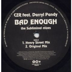 Czr Feat Darryl Pandy - Bad Enough (Smokin Beats) - Sidewalk