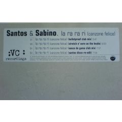 Santos & Sabino - Santos & Sabino - La Ra Ra Ri (Canzone Felice) - Vc Recordings