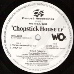 The Wok Club - The Wok Club - Chopstick House EP - Dance 2