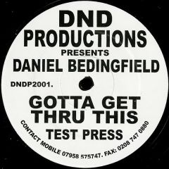 Daniel Bedingfield - Daniel Bedingfield - Gotta Get Thru This - DND