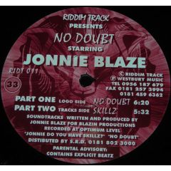 Jonnie Blaze - Jonnie Blaze - No Doubt - Riddim Tracks