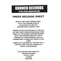 Feet First Productions - Feet First Productions - The Pushing Dope EP - Krunch