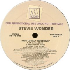 Stevie Wonder - Stevie Wonder - Kiss Lonely Good Bye - Motown