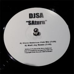 Steve Anderson - Steve Anderson - SAturn - DJSA Records