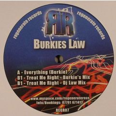 Burkie - Burkie - Burkies Law - Regenerate Records