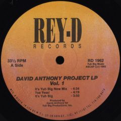 David Anthony - David Anthony - David Anthony Project LP Vol. 1 - Rey-D Records