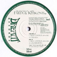 Francesco Farfa & Joy Kitikonti - Francesco Farfa & Joy Kitikonti - Beat Control - Dream Records