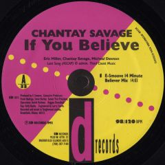 Chantay Savage - Chantay Savage - If You Believe - ID