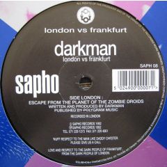 Darkman / Bi-Face - Darkman / Bi-Face - London Vs Frankfurt - Sapho