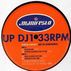 Byron Stingily  - Byron Stingily  - Get Up (Everybody) - Manifesto