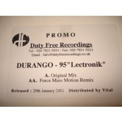Durango 95 - Durango 95 - Lectronik - Duty Free Recordings