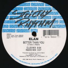 Elan - Elan - Better Than You - Strictly Rhythm