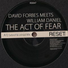 David Forbes - David Forbes - The Act Of Fear - Reset