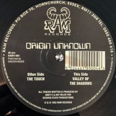 Origin Unknown - Origin Unknown - Valley Of The Shadows (31 Seconds) - Ram Records