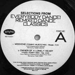 Various Artists - Everybody Dance! Remixed Dance Classics - Rhino Records