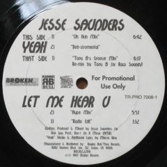 Jesse Saunders  - Jesse Saunders  - Yeah - Broken Records