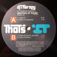 DJ Thimbles Pres Masthaz Of Phunk - DJ Thimbles Pres Masthaz Of Phunk - That's It! - DJ Therapy 2