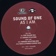 Sound Of One - Sound Of One - As I Am - Cooltempo