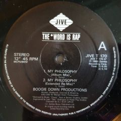 Boogie Down Productions - Boogie Down Productions - My Philosophy - Jive