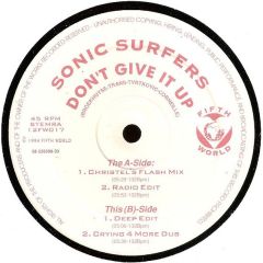 Sonic Surfers Ft Jocelyn Brown - Sonic Surfers Ft Jocelyn Brown - Dont Give Up - Fifth World