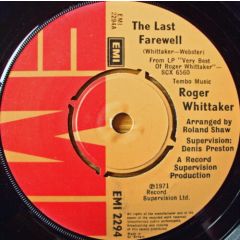 Roger Whittaker - Roger Whittaker - The Last Farewell - EMI