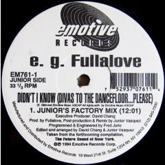 Eg Fullalove - Eg Fullalove - Didn't I Know - Emotive